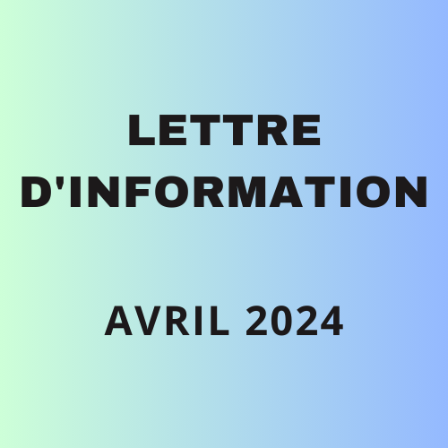 Lettre d'information - Avril 2024