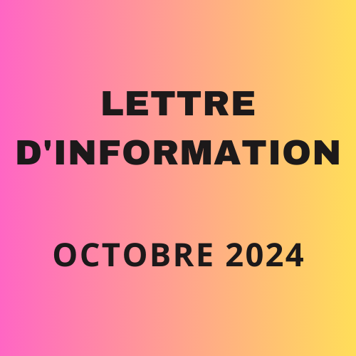 Lettre d'information - Octobre 2024