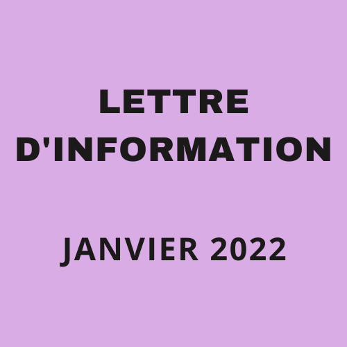 Lettre d'informations - Janvier 2022
